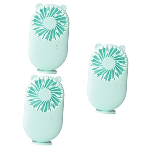 OSALADI 3stücke Usb Aufladbarer Handventilator Leiser Mini-lüfter Für Zuhause Büro Und Schule Grün Tragbares Leichtes Design Für Bequeme Nutzung Und Starke Leistung von OSALADI