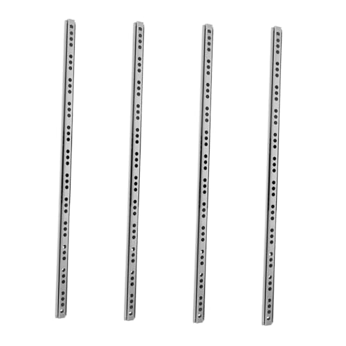 OSALADI 4 Paare Schubladenschienen Vollauszug Stahlkugel Gleitschiene Geräuschlos Gedämpft Kompakte Metallführung für Schwere Stabile Zwei-wege-kugelgleiter von OSALADI