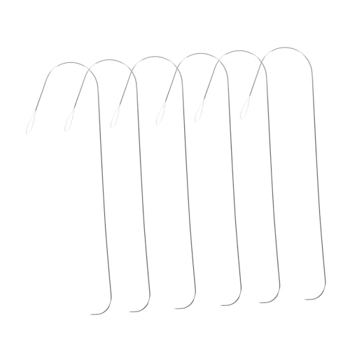 OSALADI 4 Sätze Großer Augengreifer Perlen Faden Nadeln Perlen Für Die Herstellung Von Armbändern Werkzeug Perlennadeln Für Armbänder Gebogene Nähnadeln Zinklegierung Silber 6 Stück * 4 von OSALADI
