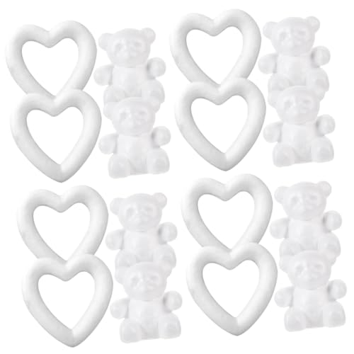 OSALADI 4 Sätze Teiliges Bastelset Niedliche Unbemalte Herzform DIY Schaumstoffmodelle Für Projekte Und Partys Leicht Und Praktisch Für Bastelideen 4 Stück * 4 OSALADI 4 Sätze Teiliges Bastelset Niedliche Unbemalte Herzform DIY Schaumstoffmodelle Für Projekte Und Partys Leicht Und Praktisch Für Bastelideen 4 Stück * 4 von OSALADI