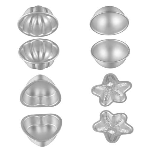 OSALADI 4 Satz Form für Badesalzkugeln Formformen für Badebomben Kuchenform Badesalz Schimmel Badebombenform aus Aluminiumlegierung Backformen Silber von OSALADI