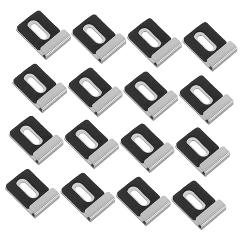 OSALADI 4 Satz Spiegelhalter Clips aus Edelstahl Quadratische Glasschelle mit Hoher Tragkraft Wandmontage Halter für Badspiegel Schützende Befestigung Modernes Design für Vielseitige von OSALADI