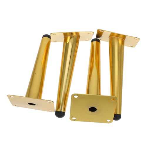 OSALADI 4 Stück Beine Für Tisch Verjüngt Ersatz Essen Couch Schräg Einstellbar Trapezförmig Industriell Schwer Möbel Extender Pflicht Abgewinkelt Fase Golden Eisen von OSALADI