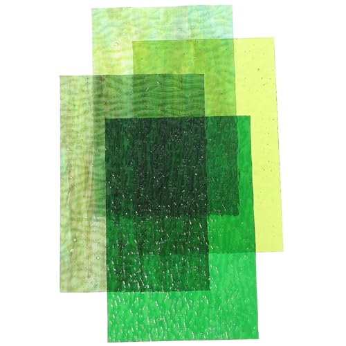 OSALADI 4 Stück Buntglas DIY Mosaikstücke Wasserwellen textur in Grüntönen für Bastelarbeiten Stabile Glasdekoration für Heim Gartengestaltung OSALADI 4 Stück Buntglas DIY Mosaikstücke Wasserwellen textur in Grüntönen für Bastelarbeiten Stabile Glasdekoration für Heim Gartengestaltung von OSALADI