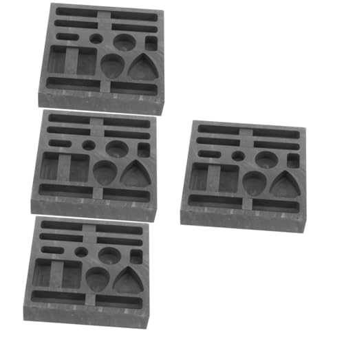 OSALADI 4 Stück Graphit Schmelzform für Metallguss Wiederverwendbare Graphitform mit Löchern für Gold Silber Kupfer Hohe Temperaturbeständigkeit für Labor und Bildung OSALADI 4 Stück Graphit Schmelzform für Metallguss Wiederverwendbare Graphitform mit Löchern für Gold Silber Kupfer Hohe Temperaturbeständigkeit für Labor und Bildung von OSALADI