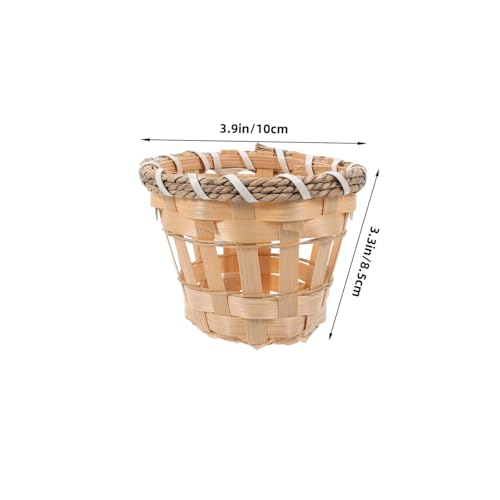 OSALADI 4 Stück Mini Lampenschirme Geflochtene Lampenabdeckungen Naturmaterial Dekorativer Lampenschirm für Tischlampe Schlafzimmer und Büro Rustikaler Stil von OSALADI