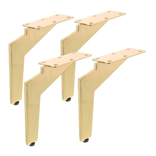 OSALADI 4 Stück Möbelbeine aus Metall Gold Robuste Sofabeine mit Moderner Optik Stabile Tv-Schrank Couchtisch-füße Einfache Montage Vielseitig für Sofa Tisch Wohnbereich von OSALADI