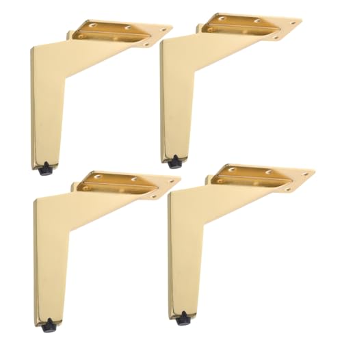 OSALADI 4 Stück Möbelbeschläge Füße Tischbeine 6 Zoll Schräge Möbelbeine Gold Tischbeine Hochleistungsbeine Metall Sofabeine Möbelbein Ersatz Stuhlbeine Kaltgewalzter Stahl Golden von OSALADI