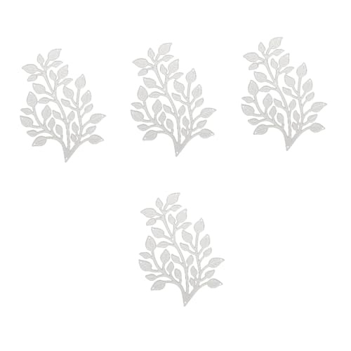 OSALADI 4 Stück Präge messer form Sterben basteln Blatt gestanzt sterben scrapbooking schneiden Stanzformen Schablone für Scrapbooking-Stanzlinge Papierhandwerk Kohlenstoffstahl Silber von OSALADI