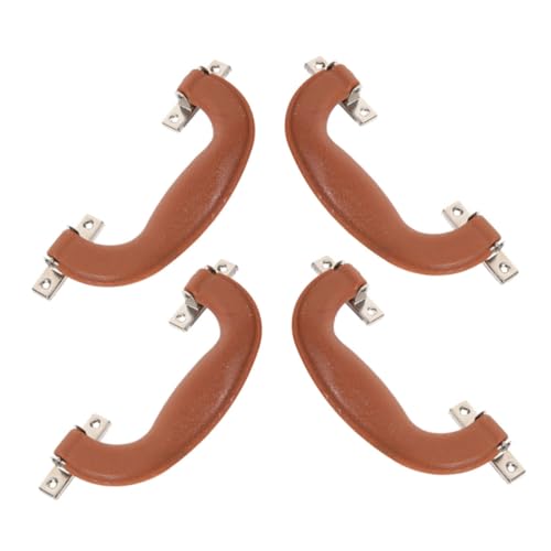 OSALADI 4 Stück Robuster Kunststoffgriff Koffer und Verpackungsboxen Ergonomischer Handgriff Kompatibel mit Werkzeug Kosmetikkoffern Komfortabel und Belastbar Braun mit Silbernen Füßen OSALADI 4 Stück Robuster Kunststoffgriff Koffer und Verpackungsboxen Ergonomischer Handgriff Kompatibel mit Werkzeug Kosmetikkoffern Komfortabel und Belastbar Braun mit Silbernen Füßen von OSALADI