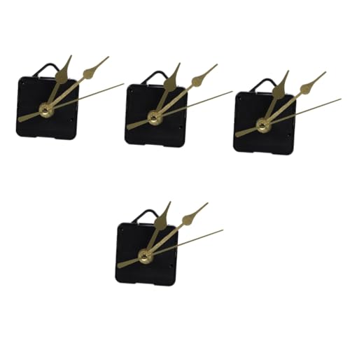 OSALADI 4 Stück Teil der Wanduhr Uhr-Kits Wanduhr-Kit Uhr funktioniert Kit Batterie-Uhrwerk Retro-Alarm Wall Clock wanduhren eine wanduhr stumme Uhrzeiger DIY uhrzeiger Plastik Golden von OSALADI