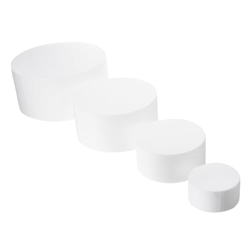 OSALADI 4 Stück Teiliges DIY Schaumstoff Kuchenmodell Runde Styropor Tortenattrappen für Party Dekoration Hochzeitstorten übung und Kreative Bastelarbeiten OSALADI 4 Stück Teiliges DIY Schaumstoff Kuchenmodell Runde Styropor Tortenattrappen für Party Dekoration Hochzeitstorten übung und Kreative Bastelarbeiten von OSALADI