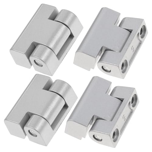 OSALADI 4 Stück Teiliges Dämpfungsscharnierset aus Aluminiumlegierung Korrosionsbeständig Langlebig für Schranktüren von Niedrig Hochspannungsschaltanlagen Einfache Installation Ersatz von OSALADI