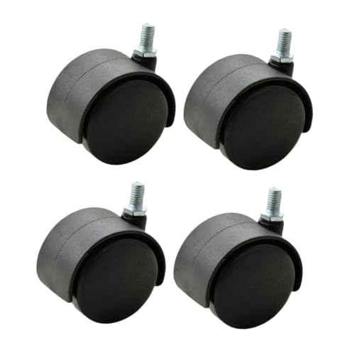 OSALADI 4 Stück Teiliges Gewindebolzen Bürostuhl Drehbar Leise und Bodenschonend Kompatibel mit Teppich Fliesen Laminat Vinyl für Büromöbel von OSALADI