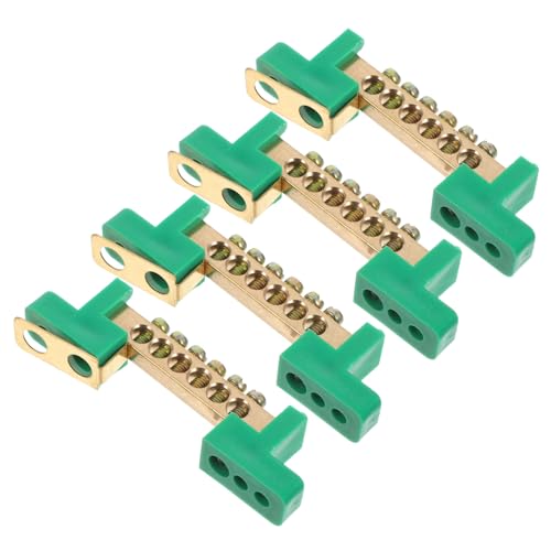 OSALADI 4 Stück Teiliges Kupfer Erdungs-busbar Anschlussklemme Hochleitfähiger Kupferstreifen für Verteilerschränke Anschlussleiste für Wohn Industrieanlagen von OSALADI