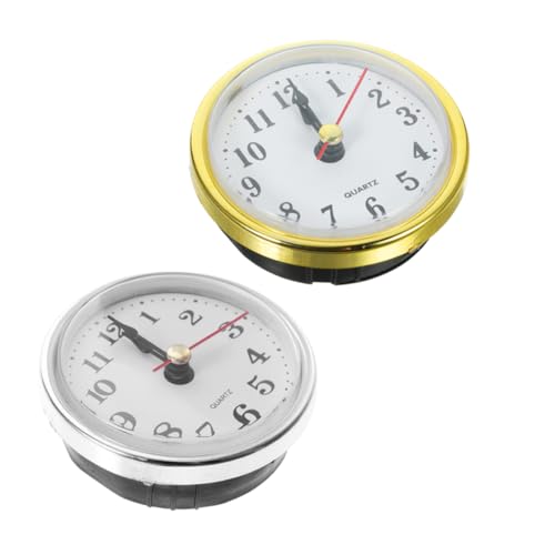 OSALADI 4stücke Runder Uhreneinsatz Mit Quarzwerk Geräuschlose Uhr Für DIY-projekte Heimwerker Und Büro Mit Arabischen Ziffern Passend Für Uhrenkopf Ersatz von OSALADI
