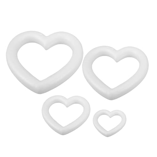 OSALADI 4 Stück Teiliges Weißer Schaumstoff Herzkränze Leere Herzformen für DIY Dekorationen für Hochzeiten Valentinstag und Besondere Anlässe Verschiedene OSALADI 4 Stück Teiliges Weißer Schaumstoff Herzkränze Leere Herzformen für DIY Dekorationen für Hochzeiten Valentinstag und Besondere Anlässe Verschiedene von OSALADI