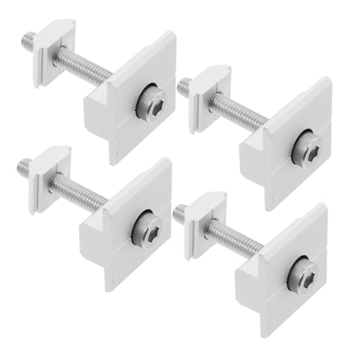 OSALADI 4 Stück Verstellbare Solarmodul Halterung Teiliges aus Robustem Aluminium für Dachmontage Wetterbeständige Mittelklemmen zur Sicheren Befestigung Schwerer Module von OSALADI