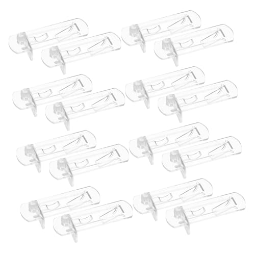 OSALADI 40 Stück Support Für Möbelpartitionen Regal-klemmhalterung Regalhalter Für Regalklammern Für Holzregale Klare Regalträger Klarer Regalhalter Regalzubehör Transparent Plastik von OSALADI