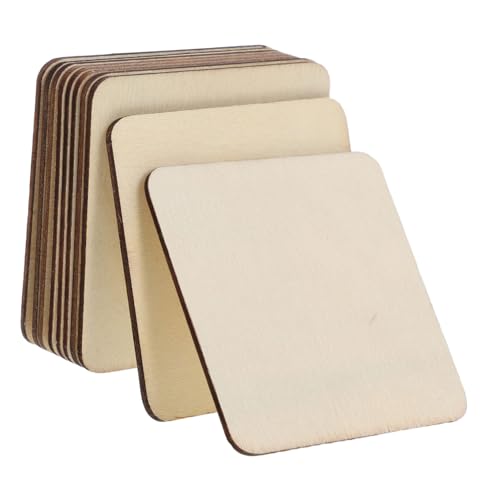 OSALADI 40 Stück Teiliges Quadratische Unbehandelte Holzstücke Natürliche Holzscheiben für DIY Bastelprojekte Malerei Gravur Untersetzer und Dekorationen OSALADI 40 Stück Teiliges Quadratische Unbehandelte Holzstücke Natürliche Holzscheiben für DIY Bastelprojekte Malerei Gravur Untersetzer und Dekorationen von OSALADI