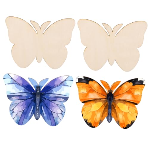 OSALADI 40 Stück Teiliges Set Holz Schmetterlings Ausschnitte zum Bemalen Beidseitig Lackierbar Glatt Poliert für Diy Bastelprojekte Partydekorationen und Wohnaccessoires und Vielseitig OSALADI 40 Stück Teiliges Set Holz Schmetterlings Ausschnitte zum Bemalen Beidseitig Lackierbar Glatt Poliert für Diy Bastelprojekte Partydekorationen und Wohnaccessoires und Vielseitig von OSALADI
