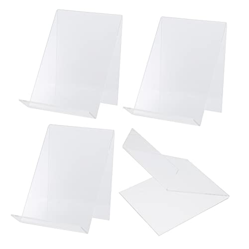 OSALADI 4Stücke Acryl Buchständer Klarer Displayständer für Dokumente Langlebig und Stabil für Schreibtisch und Präsentation Perfektes Organisationswerkzeug von OSALADI