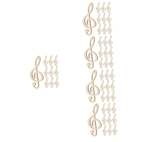 OSALADI 5 Sätze Bemalten Notizen Holzscheiben Verzierungen Für Die Kartenherstellung Hängend Untersetzer Lackierbar Vorgebohrt Form Musiknoten Rohlinge Zum Basteln Beige 10 Stück * 5 von OSALADI