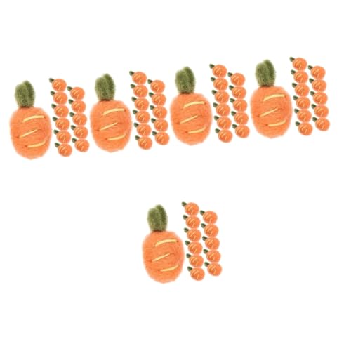 OSALADI 5 Sätze Karottenhaarclip Mini-dekorkarotten Simulation Karotten Handgemachte Karottenhandwerk Karottendekor Karotten-Ornamente Karottenprop Gefühlt 12 Stück * 5 von OSALADI