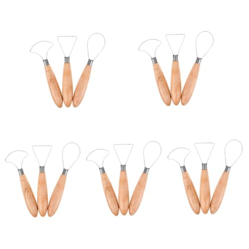 OSALADI 5 Sätze Teiliges Sculpting Tool Für Polymer Clay Hochwertige Und Holzwerkzeuge Formen Glätten Und Modellieren Für Töpferarbeiten 3 Stücke * 5 von OSALADI