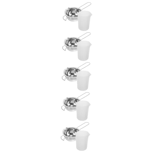 OSALADI 5 Sets Kerzenherstellungsset Topf Bienenwachs Duftessenz Messbecher Wachsschmelzer Wachsschmelzbecher Wachsschmelzset Wachsschmelzwärmer Wachsschmelzwerkzeugset Wachsschmelzkrug von OSALADI