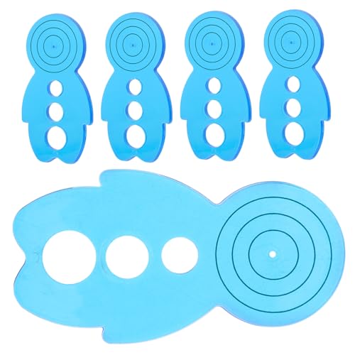 OSALADI 5 Stück Rollenpapierfach Quilling Werkzeug Quiller-farbrad Kreisförmiger Winkelmesser Blue Plastik von OSALADI