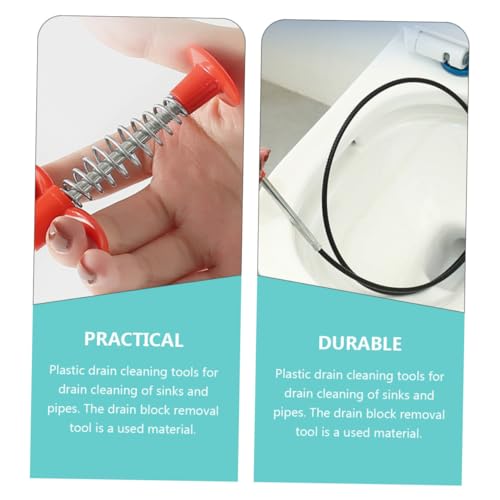 OSALADI 5 Stück Teiliges Flexibler Edelstahl Rohrreinigungshaken mit Vierklauigem Greifer Langlebiges Abflussreinigungswerkzeug für Enge Rohre in Bad und Küche Lang Einfach zu Bedienen von OSALADI