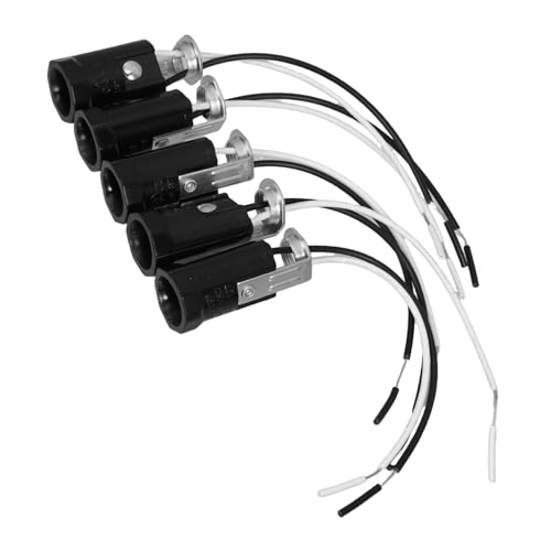 OSALADI 5 Stück Teiliges Lampenfassung aus Bakelit mit Kabel Schraubenlose Kerzenhalterfassung für Wohnraumbeleuchtung Sicher und Installieren Kompatibel mit Kronleuchtern und Wandlampen von OSALADI