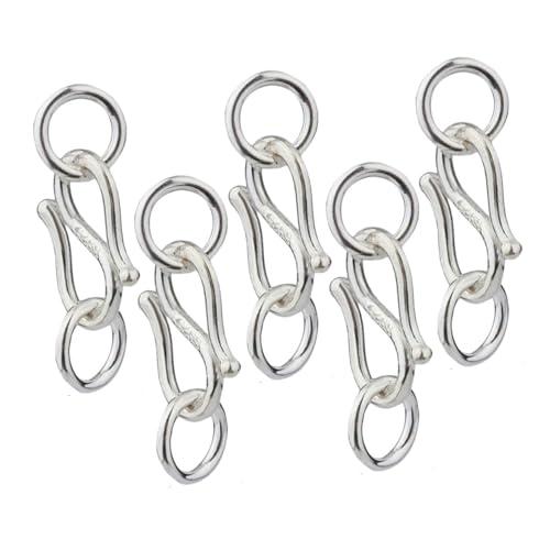 OSALADI 5 Stück Teiliges S Haken Verschlüsse aus Silber für Halsketten und Armbänder Langlebige Schmuckverbinder für DIY Schmuckherstellung Glänzende Verbindungselemente für von OSALADI