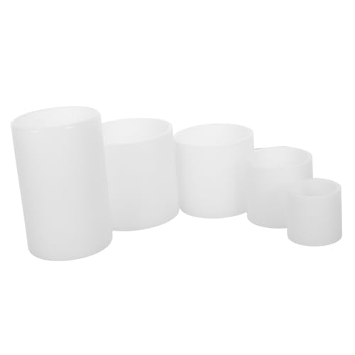 OSALADI 5 Stück Teiliges Silikon Kerzenform Wiederverwendbare Zylinderformen Flexible Einfache Entformung Für Säulenkerzen Resin und DIY Bastelprojekte von OSALADI