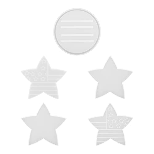 OSALADI 5 Stück Teiliges Sternen Untersetzer Silikonformen für DIY Harzprojekte Glatte Oberfläche Leicht zu Entformen Geeignet für Kühlschrank und Mikrowelle für Kreative OSALADI 5 Stück Teiliges Sternen Untersetzer Silikonformen für DIY Harzprojekte Glatte Oberfläche Leicht zu Entformen Geeignet für Kühlschrank und Mikrowelle für Kreative von OSALADI