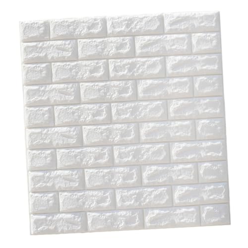 OSALADI 5 Stück Teiliges Wandpaneel Weiß Selbstklebende Xpe Schaumstoff Steinoptik Geräuschisolierend Für Wohnzimmer Tv Hintergrund Sofa Wanddekor von OSALADI