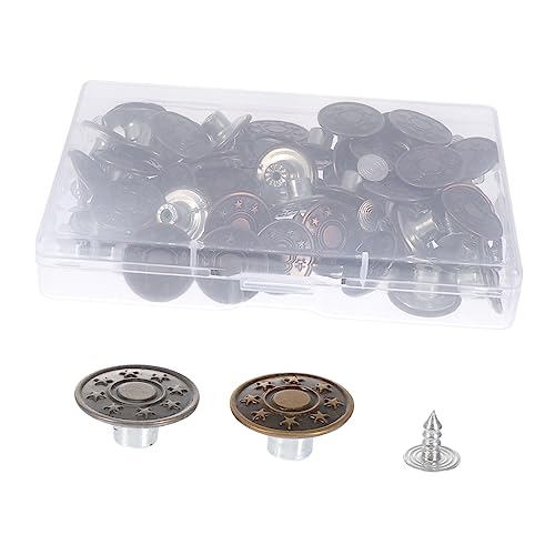 OSALADI 50 Satz Jeansknöpfe Modifizierte Kleiderknöpfe 17mm Metall mit Aufbewahrungsbox Selbstgemacht für Kleidung und Accessoires OSALADI 50 Satz Jeansknöpfe Modifizierte Kleiderknöpfe 17mm Metall mit Aufbewahrungsbox Selbstgemacht für Kleidung und Accessoires von OSALADI