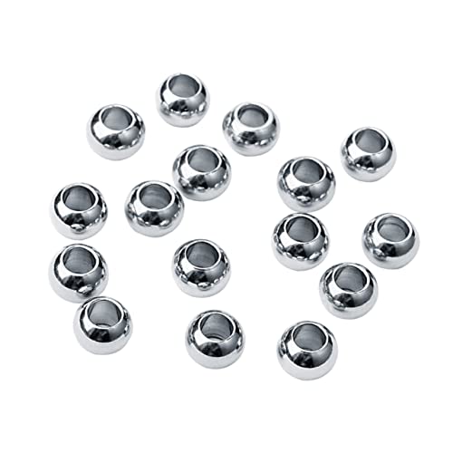 OSALADI 50 Stück Stainless Steel Beads Große Lochperlen für DIY Armbänder und Schmuckherstellung Rostfrei und Korrosionsgeschützt Stahlfarbe Lochdurchmesser OSALADI 50 Stück Stainless Steel Beads Große Lochperlen für DIY Armbänder und Schmuckherstellung Rostfrei und Korrosionsgeschützt Stahlfarbe Lochdurchmesser von OSALADI