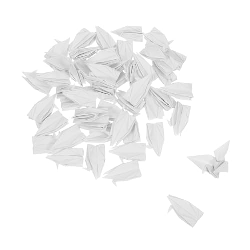 OSALADI 50 Stück Weiße Fertige Origami Papierkranich Girlande Handgefaltete Papier Kraniche für Hochzeitsfeier Geburtstagsdeko Brautparty Fotohintergrund und Tischdekoration von OSALADI