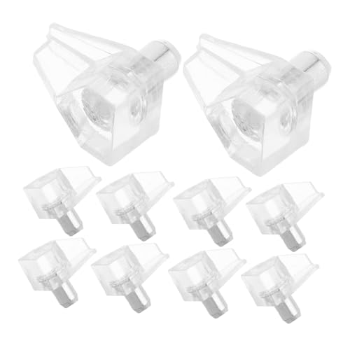 OSALADI 500 Stück Transparente Kunststoff Bodenträger Regalhalter Einlegeboden Halter für Küchen Möbelregale Einfache Montage Vielseitig Einsetzbar Klarer Shelf Support Peg Ersatz von OSALADI