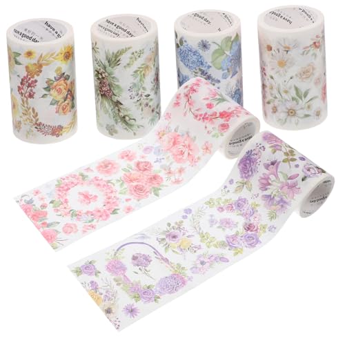 OSALADI 6 Rollen Washi Tape Blumenmuster Selbstklebendes Dekoratives Klebeband für Scrapbooking Diy Basteln pro Rolle Bunte Mix Stile für Tagebücher Geschenke Kalender und Fotoalben OSALADI 6 Rollen Washi Tape Blumenmuster Selbstklebendes Dekoratives Klebeband für Scrapbooking Diy Basteln pro Rolle Bunte Mix Stile für Tagebücher Geschenke Kalender und Fotoalben von OSALADI