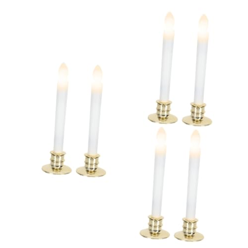 OSALADI 6 Stk Kerzenlicht Led-kerzenlampe Flackernde Kerze Teelichter Elektrische Stabkerze Flammenlose Kerzenlampe Batteriebetriebene Kerze Kerzenleuchter Aromatherapie Modellierlicht von OSALADI