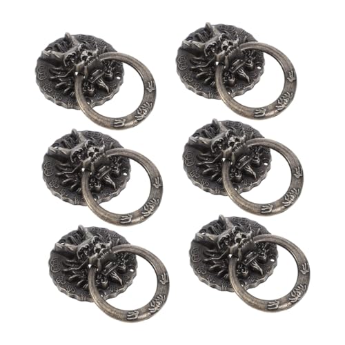 OSALADI 6 Stück Antike Bronze Schrankgriffe Teiliges Retro Metallgriffe für Küchenschränke und Weinboxen Einfache Montage Dekorative Möbelgriffe mit Vintage Drachenkopf Design OSALADI 6 Stück Antike Bronze Schrankgriffe Teiliges Retro Metallgriffe für Küchenschränke und Weinboxen Einfache Montage Dekorative Möbelgriffe mit Vintage Drachenkopf Design von OSALADI