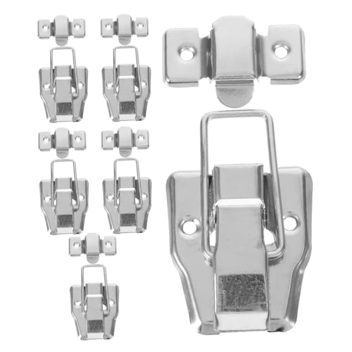OSALADI 6 Stück Retro Duckbilled Hasp Latch Metallverschluss für Holzboxen Schmuckkästchen Truhen Robuste Möbelbeschläge mit Integriertem Schlossmechanismus von OSALADI
