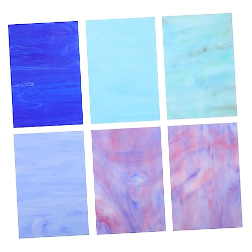 OSALADI 6 Stück Teiliges Buntglas Wasserwellenstruktur Kathedralglas Mosaikfliesen für DIY Kunstwerke Geeignet für Heim Kirchen und Feierdekoration OSALADI 6 Stück Teiliges Buntglas Wasserwellenstruktur Kathedralglas Mosaikfliesen für DIY Kunstwerke Geeignet für Heim Kirchen und Feierdekoration von OSALADI