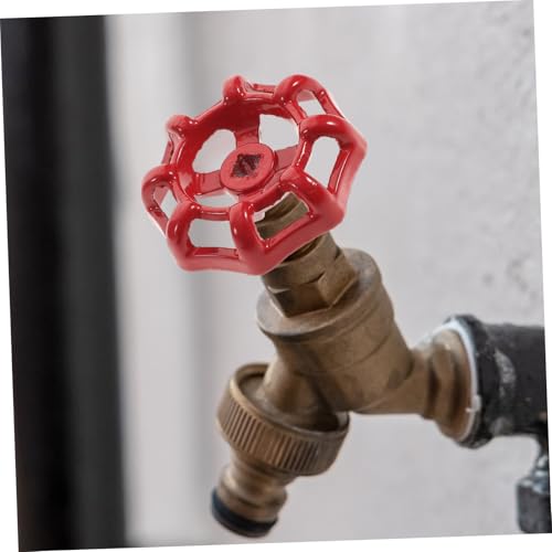 OSALADI 6 Stück Teiliges Gusseisen Ventilgriff Ersatz für Wasserhahn Robustes Rostfreies Handrad mit Quadratischem Innenvierkant Komfortabler Griff für Innen Außenarmaturen von OSALADI