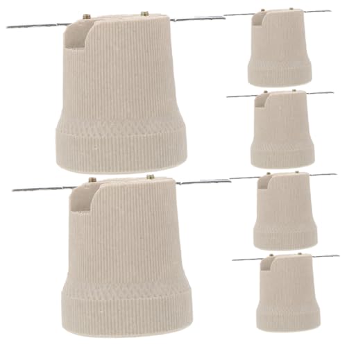 OSALADI 6 Stück Teiliges Keramik Lampensockel Hitzebeständig Langlebig Schraubfassung Ersatz für Kronleuchter DIY Pendelleuchten Geeignet für Küche Wohnzimmer Schlafzimmer Garage OSALADI 6 Stück Teiliges Keramik Lampensockel Hitzebeständig Langlebig Schraubfassung Ersatz für Kronleuchter DIY Pendelleuchten Geeignet für Küche Wohnzimmer Schlafzimmer Garage von OSALADI
