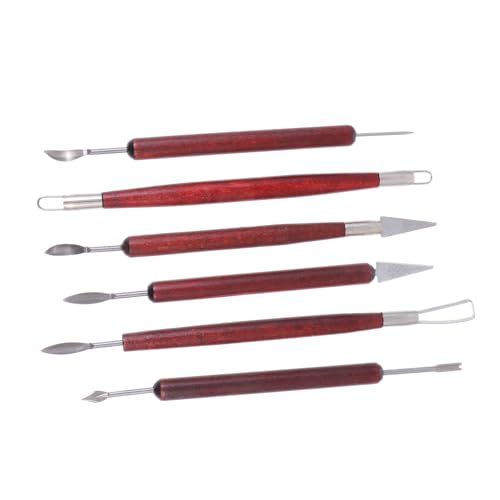 OSALADI 6 Stück Teiliges Modellierwerkzeug Set für Polymer Hochwertige Sculpting für Töpfern Schnitzen und Kunstprojekte für Anfänger und Profis der Keramikgestaltung OSALADI 6 Stück Teiliges Modellierwerkzeug Set für Polymer Hochwertige Sculpting für Töpfern Schnitzen und Kunstprojekte für Anfänger und Profis der Keramikgestaltung von OSALADI