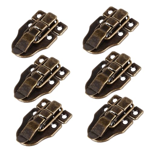 OSALADI 6 Stück Teiliges Retro Eisenverschluss für Holzboxen Stabile Vintage Haspe für Schmuckkästen Kisten Schrankbeschläge Rostbeständig Kompakt Einfach Montierbar Dekoratives von OSALADI